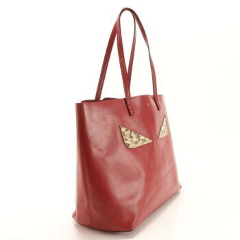 Fendi Bag Bugs Monster Eye Python leather tote sh… - image 4